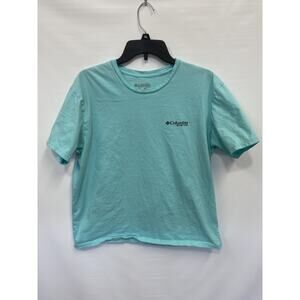 Columbia Pullover Adult Blue T-Shirt XL Short Sleeve Mens Cotton Blend